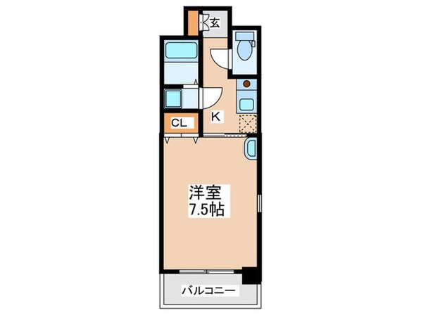 ブル－ビ－桜川駅前の物件間取画像